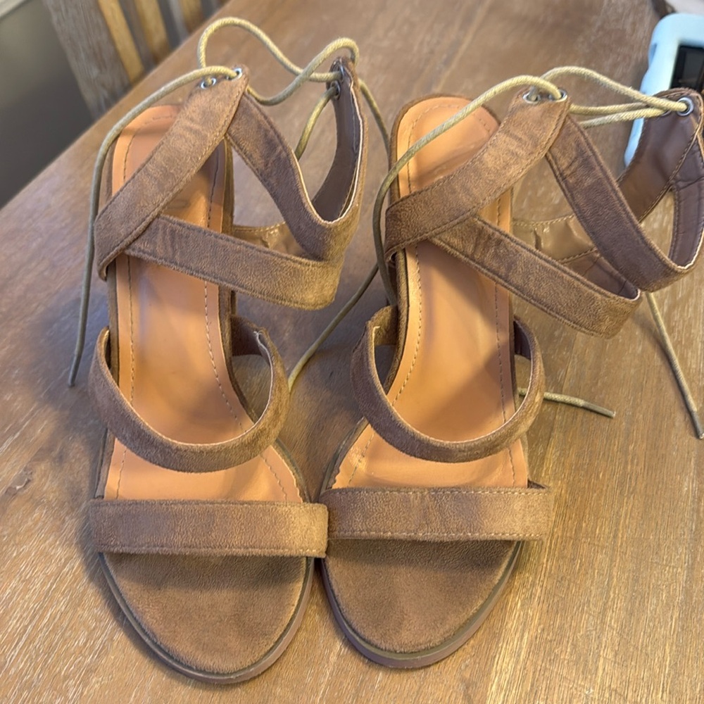 Lulus lace up heels. Size 8.5